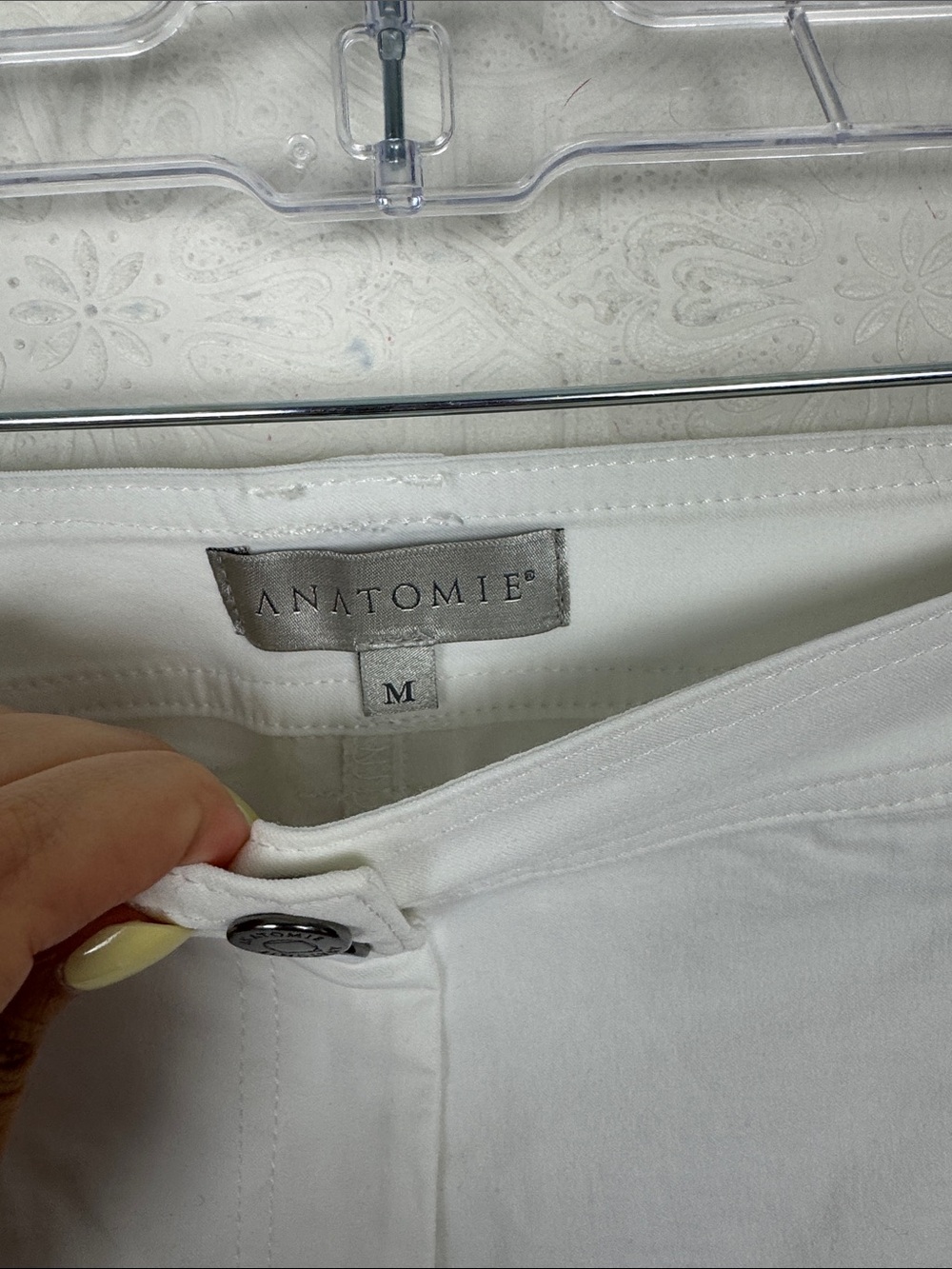 Anatomie Kate Skinny Cargo Pants White Silver Medium Italy - Picture 7 of 10